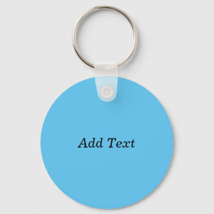 Teal Add Text Custom Template Keychain