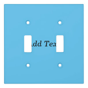 Teal Add Text Custom Template Light Switch Cover