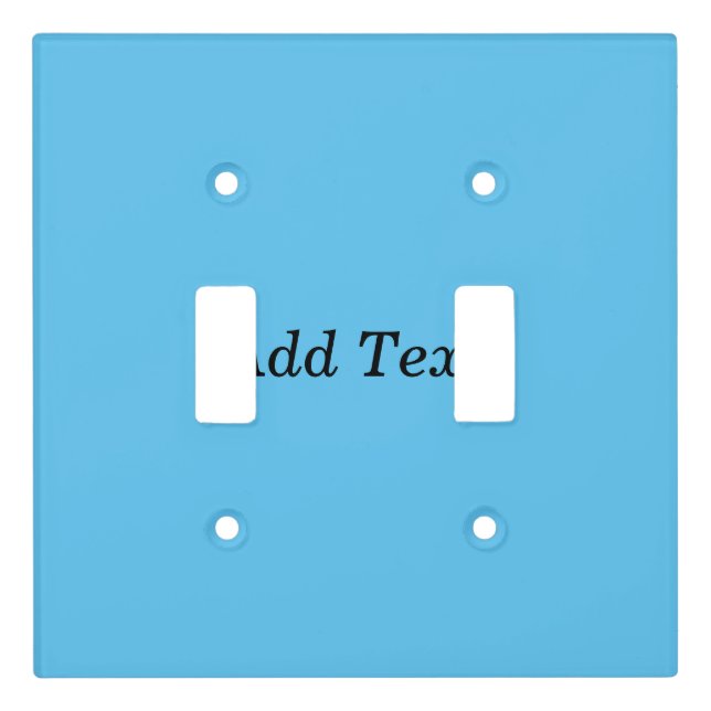 Teal Add Text Custom Template Light Switch Cover (Front)