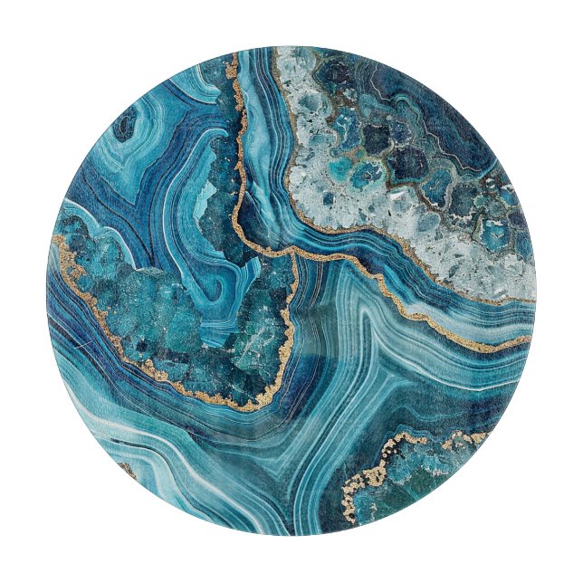 Teal Agate Cutting Board (Front)