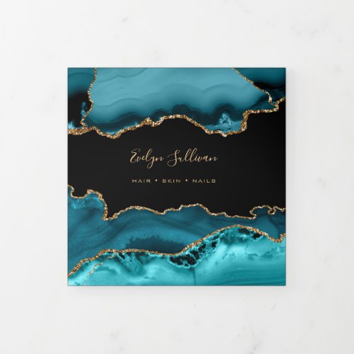 teal Agate Trifold Brochure