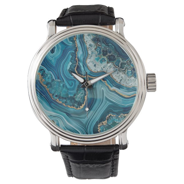 Teal Agate Watch (Front)