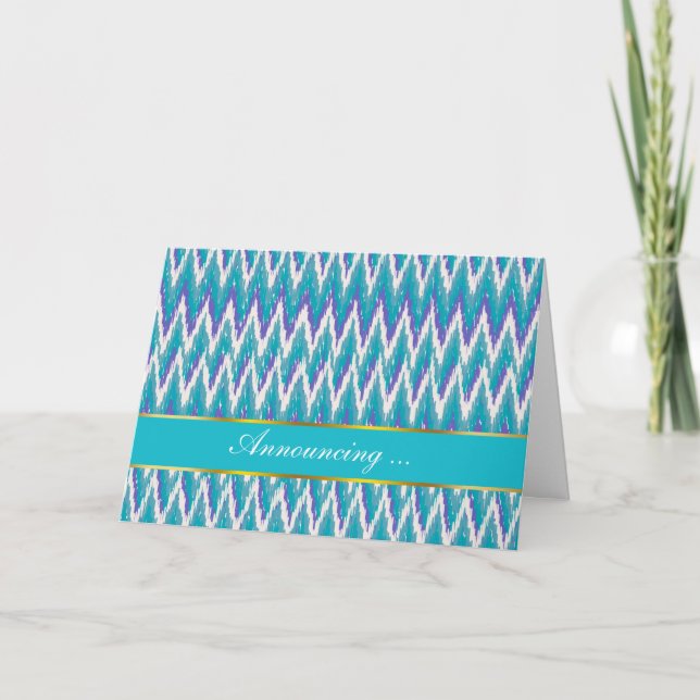 Teal and Amethyst iKat ZigZag pattern Announcement (Front)