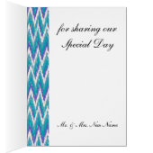 Teal and Amethyst iKat ZigZag pattern Cards (Inside (Right))