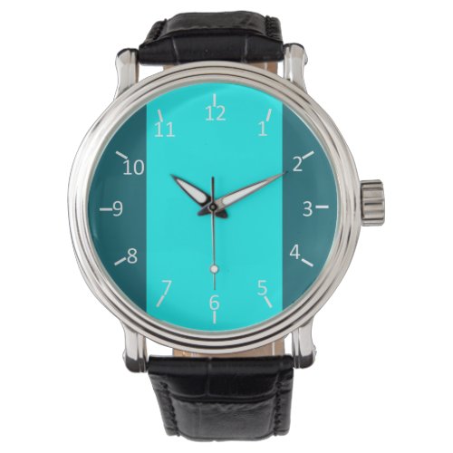 Teal and Aqua Suit Wrist Watch