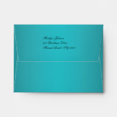 Teal and Black A2 Envelope for Reply Card (Back (Top Flap))