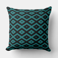 Teal and black diamond pattern