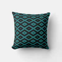 Teal and black diamond pattern