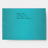 Teal and Black Envelope for 5"x7" Sizes (Back (Top Flap))