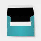 Teal and Black Envelope for Small Thank You Card (Back (Bottom))