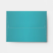 Teal and Black Envelope for Small Thank You Card (Back (Top Flap))
