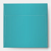 Teal and Black Envelope for Square Invitation (Back (Top Flap))