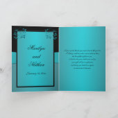Teal and Black Floral Jewelled Thank You Card (Inside)