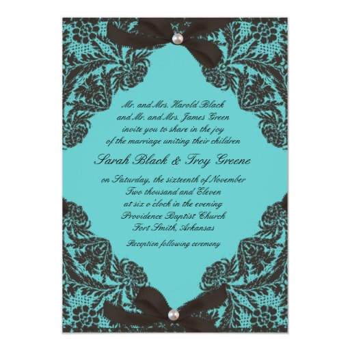 Black Lace Wedding Invitations 9