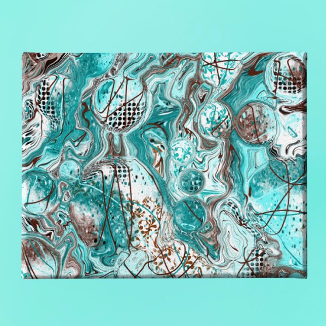 Teal and Black Marble Fluid Art (Creator Uploaded)