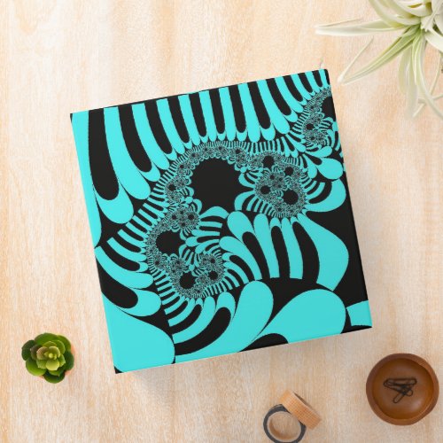 Teal and Black Mod 3 Ring Binder