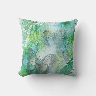 Teal and Blue Butterfly Feather