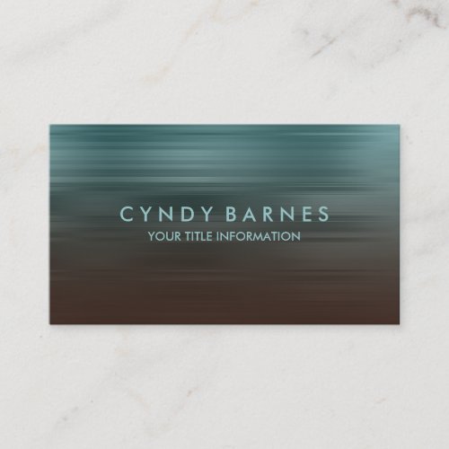 Teal and Brown Stripe Business Card