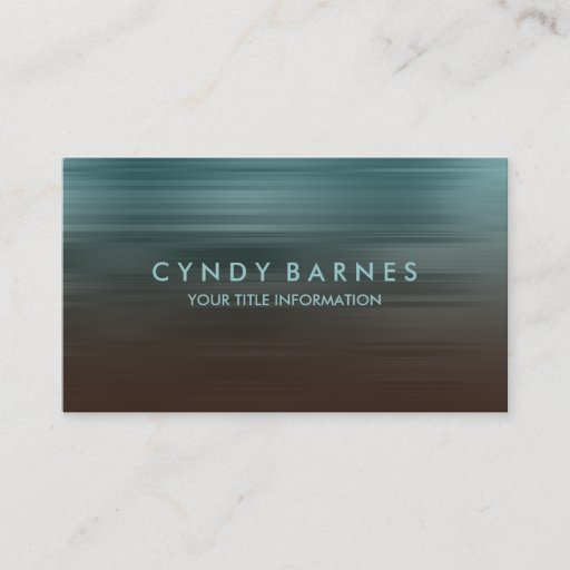 Customizable Teal and Brown Stripe Business Card