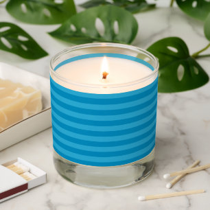 Teal and butterfly blue scented candle