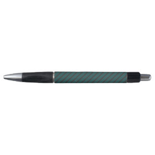Teal and charcoal five stripe pattern pen