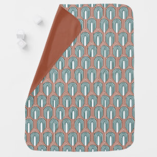 Teal and Copper Baby Blanket