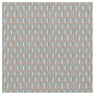 Teal and Copper  Fabric