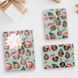 Teal and Coral Christmas Crew Three Photo Custom Wrapping Paper Sheets<br><div class="desc">This set of three sheets of gift wrap will delight friends and family when you personalize it with the photos of your kids, parents, friends or pets, putting the whole crazy cast of characters in silly holiday hats (Santa and elf) and reindeer antlers. Each sheet of wrap will have a...</div>