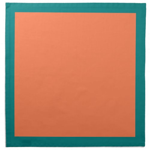 Teal and Coral-Colored Napkins