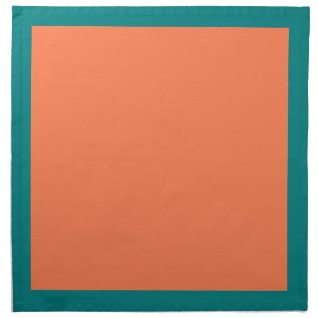 Teal and Coral-Colored Napkins (Front)