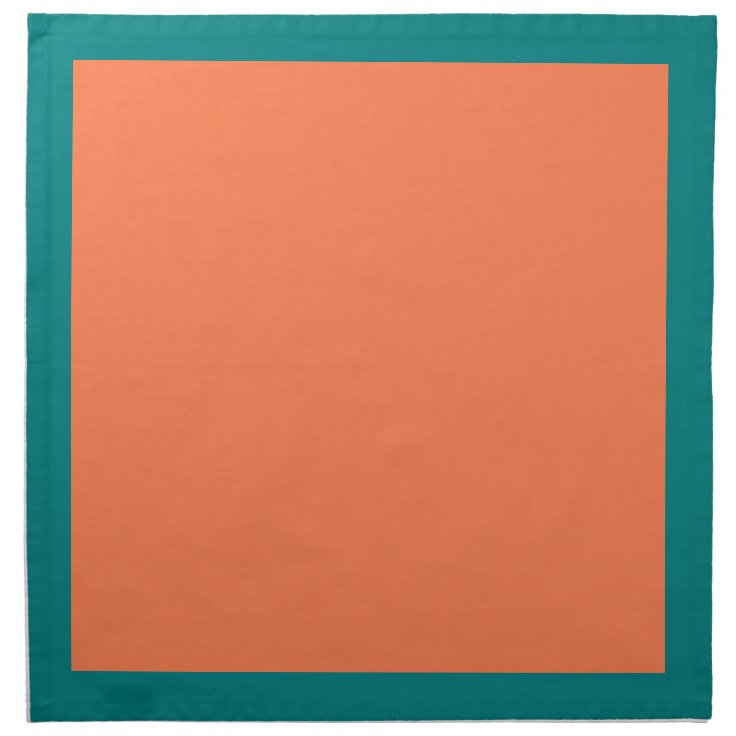 Teal and CoralColored Napkins Zazzle
