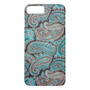 Teal and Coral Paisley iPhone 8 Plus/7 Plus Case