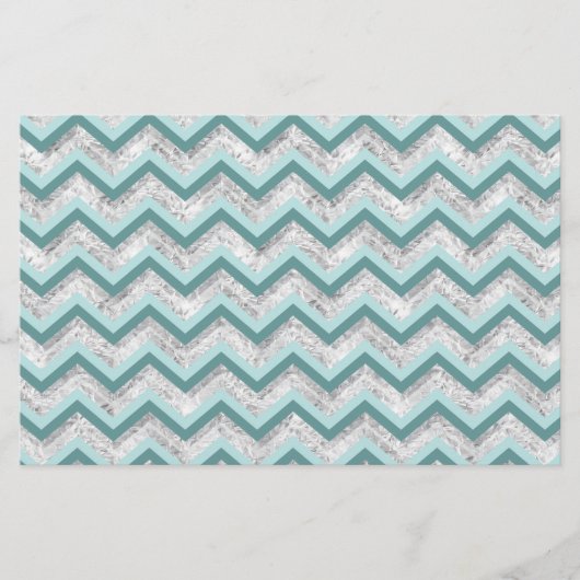 Teal and Crystal Zigzag Pattern (Front)