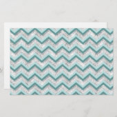 Teal and Crystal Zigzag Pattern (Front/Back)
