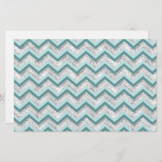 Teal and Crystal Zigzag Pattern (Front/Back)