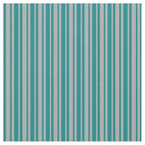 Teal and Dark Gray Lines Fabric