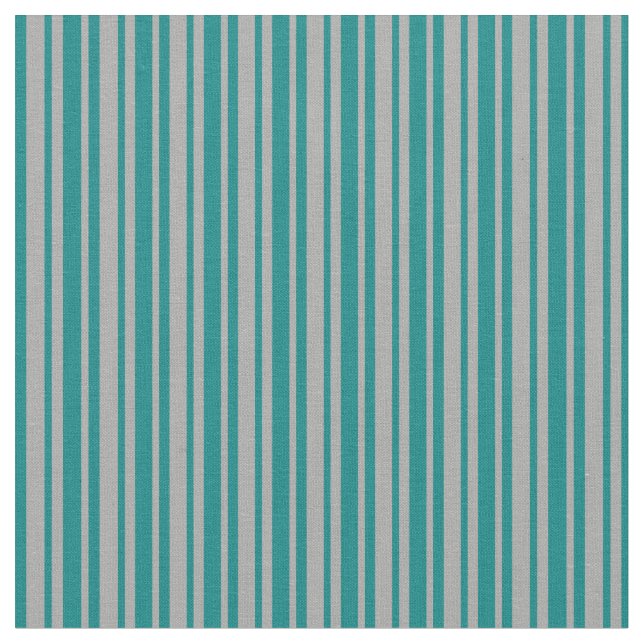 Teal and Dark Gray Lines Fabric (Close Up)