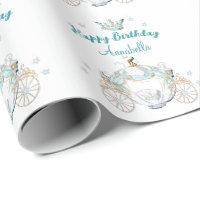 Teal and Gold Cinderella Princess Carriage