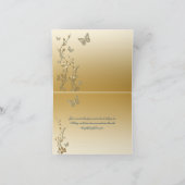 Teal and Gold Floral Thank You Card (Inside)