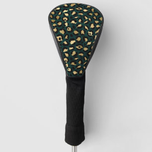 Teal and Gold Leopard Series Design 1  Golf Head Cover