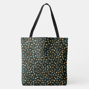 Teal and Gold Leopard Series Design 1 Tote Bag