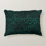 Teal and Gold Leopard Series Design 4  Accent Pillow