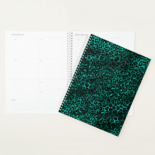 Teal and Gold Leopard Series Design 5 Planner