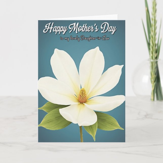 Teal And Gold Mothers Day Card (Front)