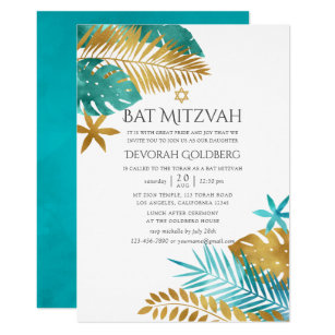 Beach Bat Mitzvah Invitations 10