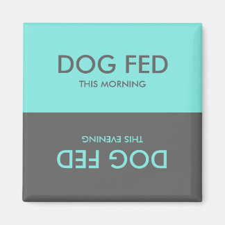 Teal and Gray | Feed Dog Pet Reminder Magnet