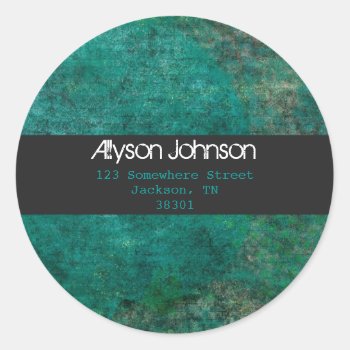 Teal And Green Background Address Labels by AllyJCat at Zazzle