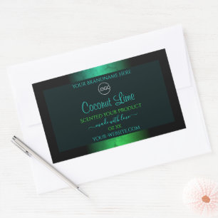 Teal and Green Marble Elegant Product Labels Logo