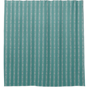 Teal and Grey Design Shower Curtain