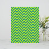 Teal And Lime Green Chevron Pattern (Standing Front)